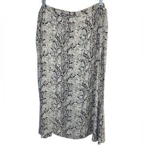 Reformation greyscale snakeskin print maxi skirt